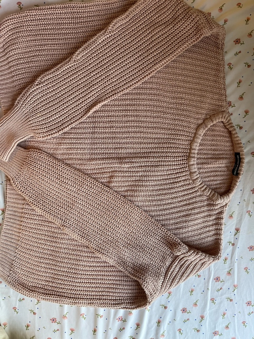 Brandy Melville Pink Cable Knit Sweater